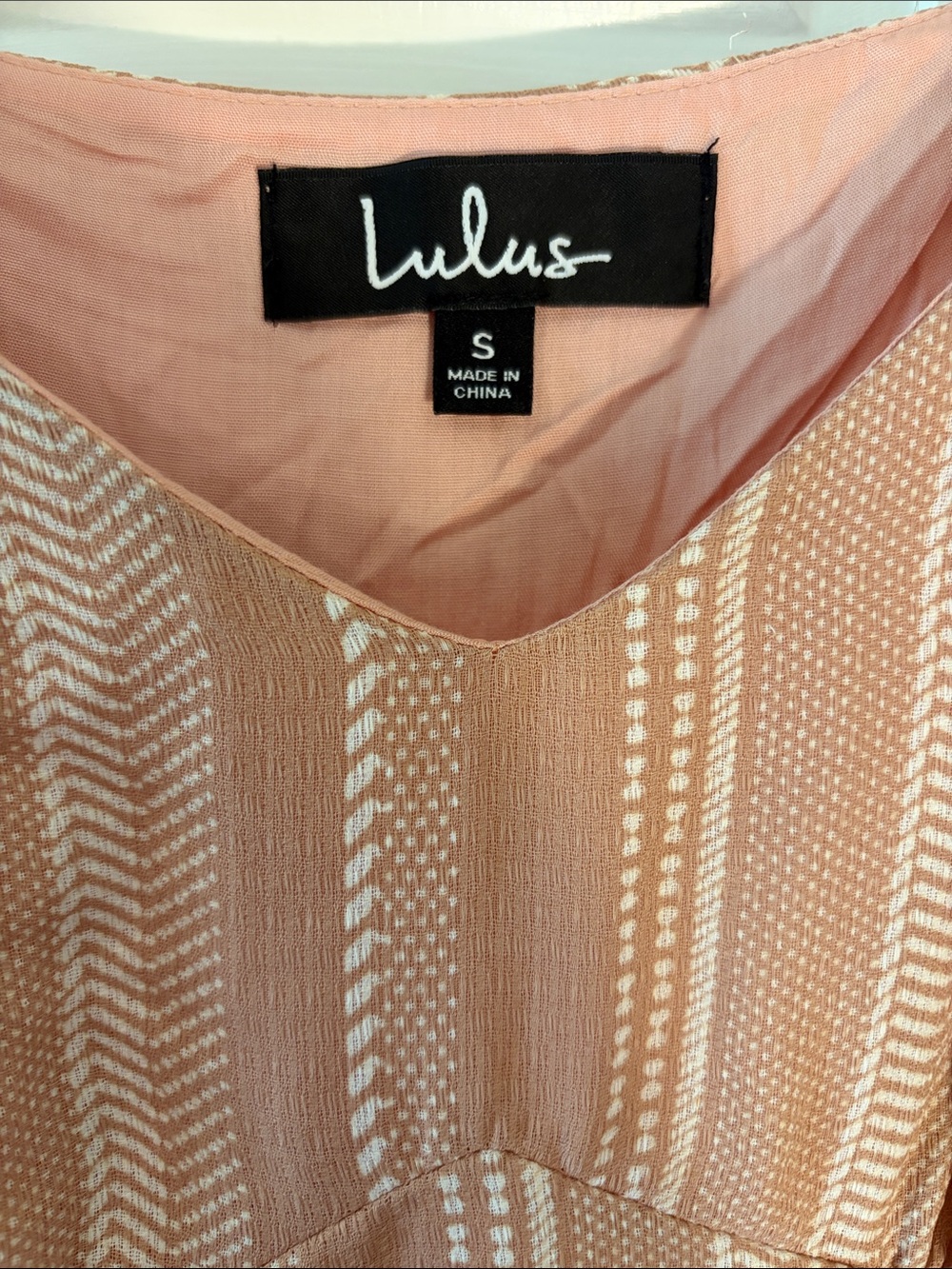 Lulu's Dusty Rose Striped Midi Dress - Picture 2 of 4